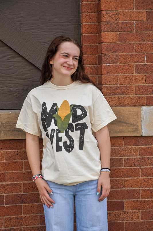Oversized Midwest Corn Graphic Tee