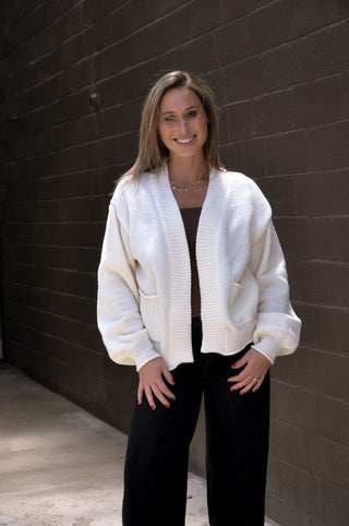 Oversized Textured Knit Cardigan