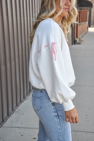 Oversized Tie-detail Sweatshirt