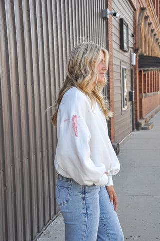 Oversized Tie-detail Sweatshirt