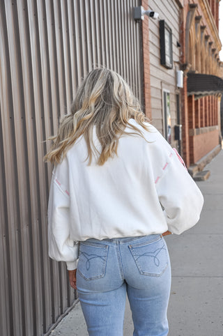 Oversized Tie-detail Sweatshirt