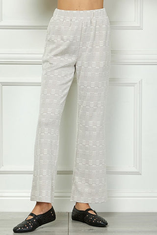 Grey Jacquard Full Length Pants | JQ Clothing Co.