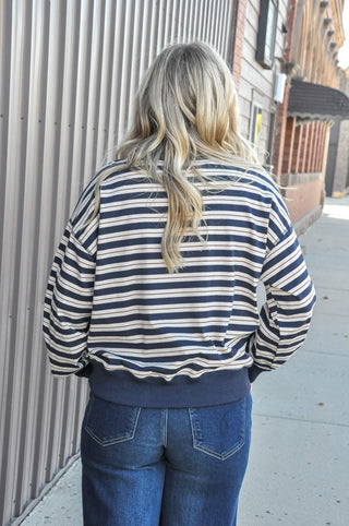 Simply Striped Mockneck Top