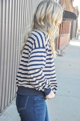 Simply Striped Mockneck Top