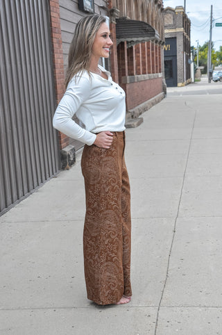 Ivory Split Half Button Brushed Top
