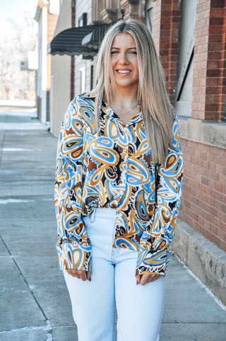 Paisley Printed Button Down Shirt