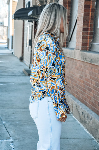 Paisley Printed Button Down Shirt