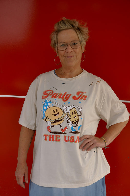 Party In The USA Oversized Tee