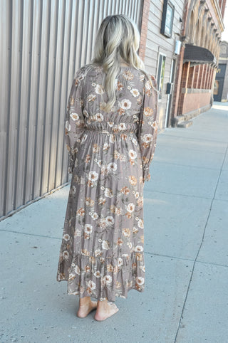 Petal Reverie LS Midi Dress