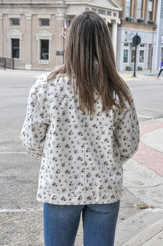 Petal Trail Boxy Denim Jacket