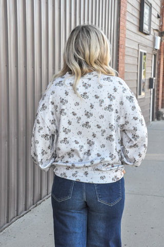 Petal Whimsy Text LS Top