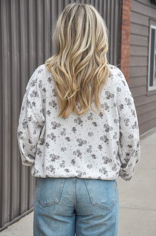 Petal Whimsy Text LS Top