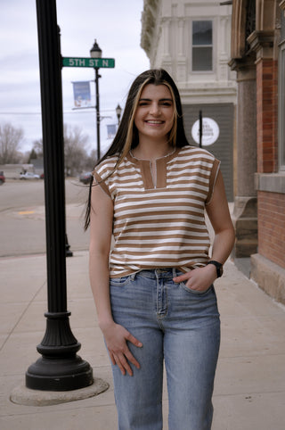 Pico Stitched Stripe Top