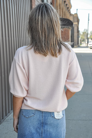 Pillow Sleeve Cloudy Knit Top