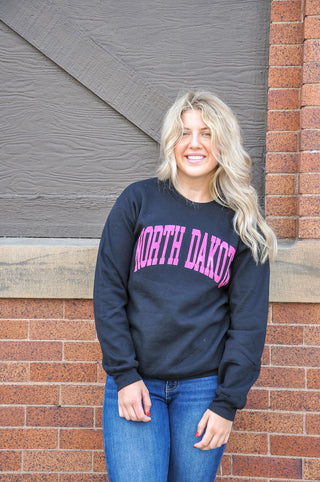 Pink North Dakota Graphic Sweatshirt | JQ Clothing Co.