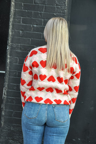 Pink and Blush Heart Knitted Sweater