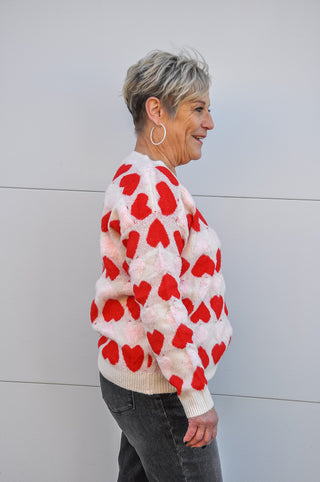 Pink and Blush Heart Knitted Sweater