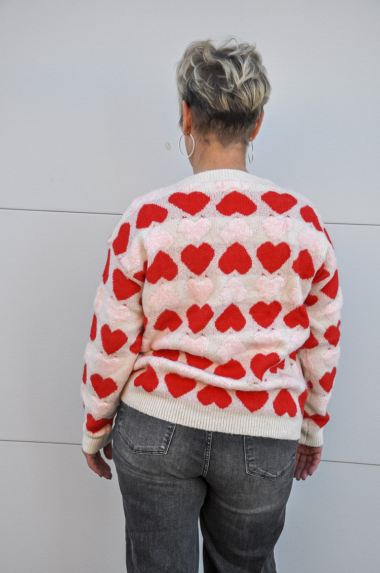 Pink and Blush Heart Knitted Sweater