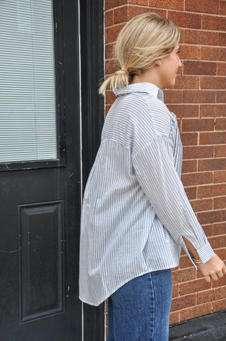 Pinstripe Button Up Shirt