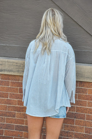 Pinstripe Button Up Shirt