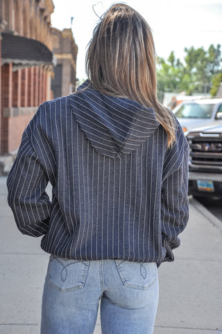 Pinstripe French Terry Hoodie