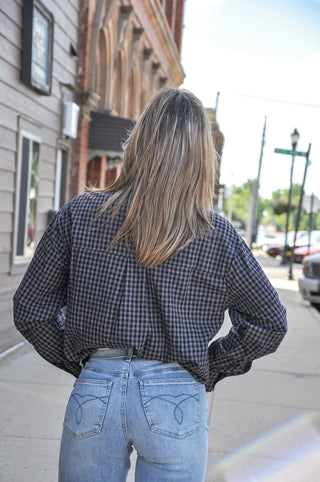 Plaid Button-Up Shirt