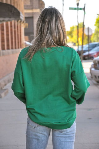 Plaid Merry Lettering Sweat