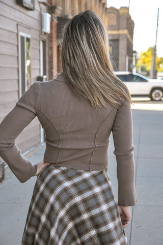 Contour Ribbed V-Neck Sweater