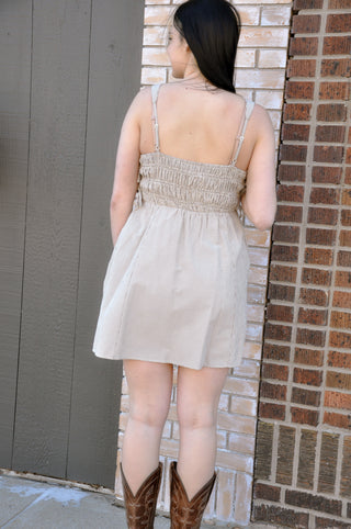 Plaid Smocked Mini Dress