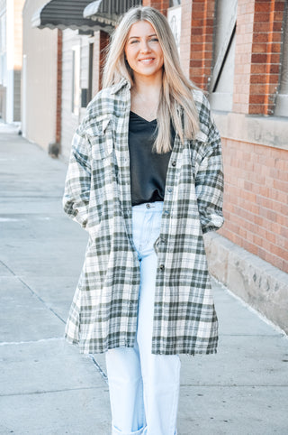 Plaid Trench Shacket