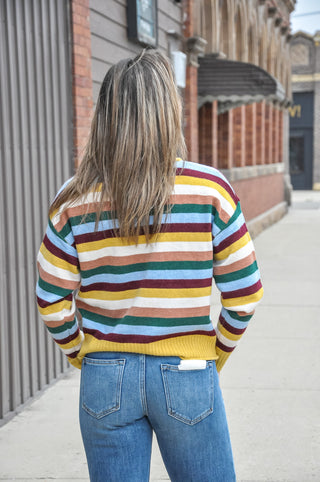 Playful Horizon Stripe Sweater