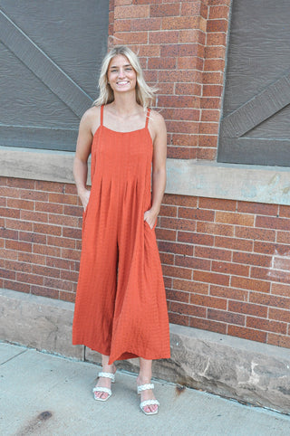 Pleat Detail and Side Button Jumpsuit