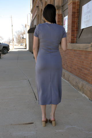 Pleated Detail SS Midi Dress | JQ Clothing Co.