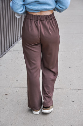 Pleated Elastic Back Waist Pants