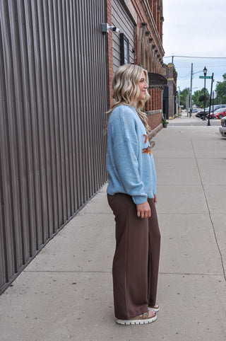 Pleated Elastic Back Waist Pants