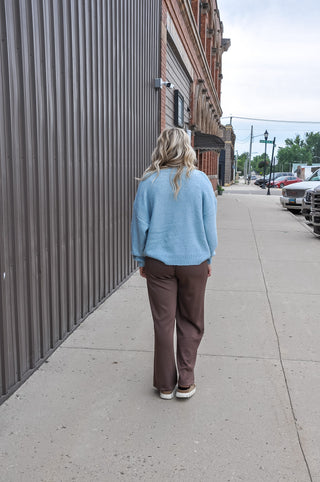 Pleated Elastic Back Waist Pants