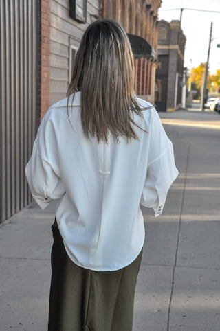 Poised Ease Pleat Back Blouse