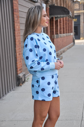 Polka Dot Sweatshorts, view 2