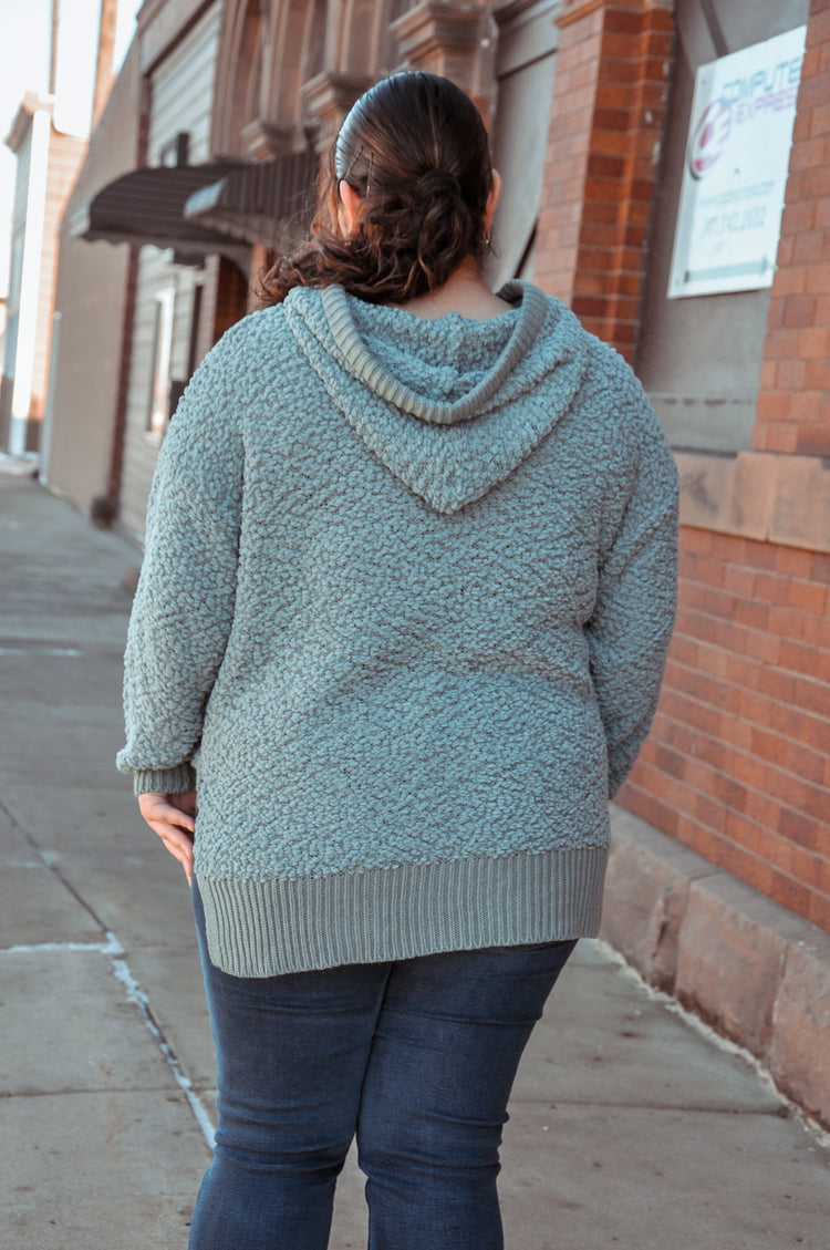 Poppin' Off Curvy Hooded Sweater