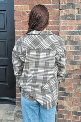 Posie Plaid Button-Down Shacket