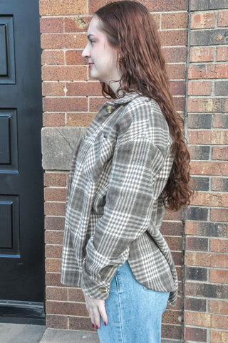 Posie Plaid Button-Down Shacket