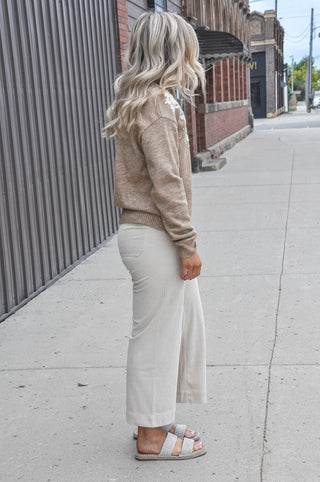 Corduroy Patch Pocket Pants in Sand