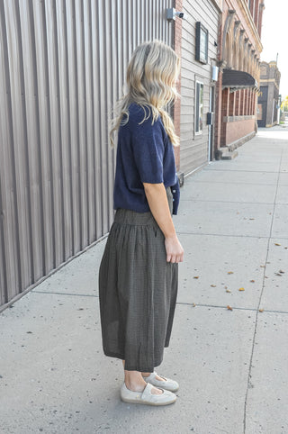Prairie Gingham Midi Skirt