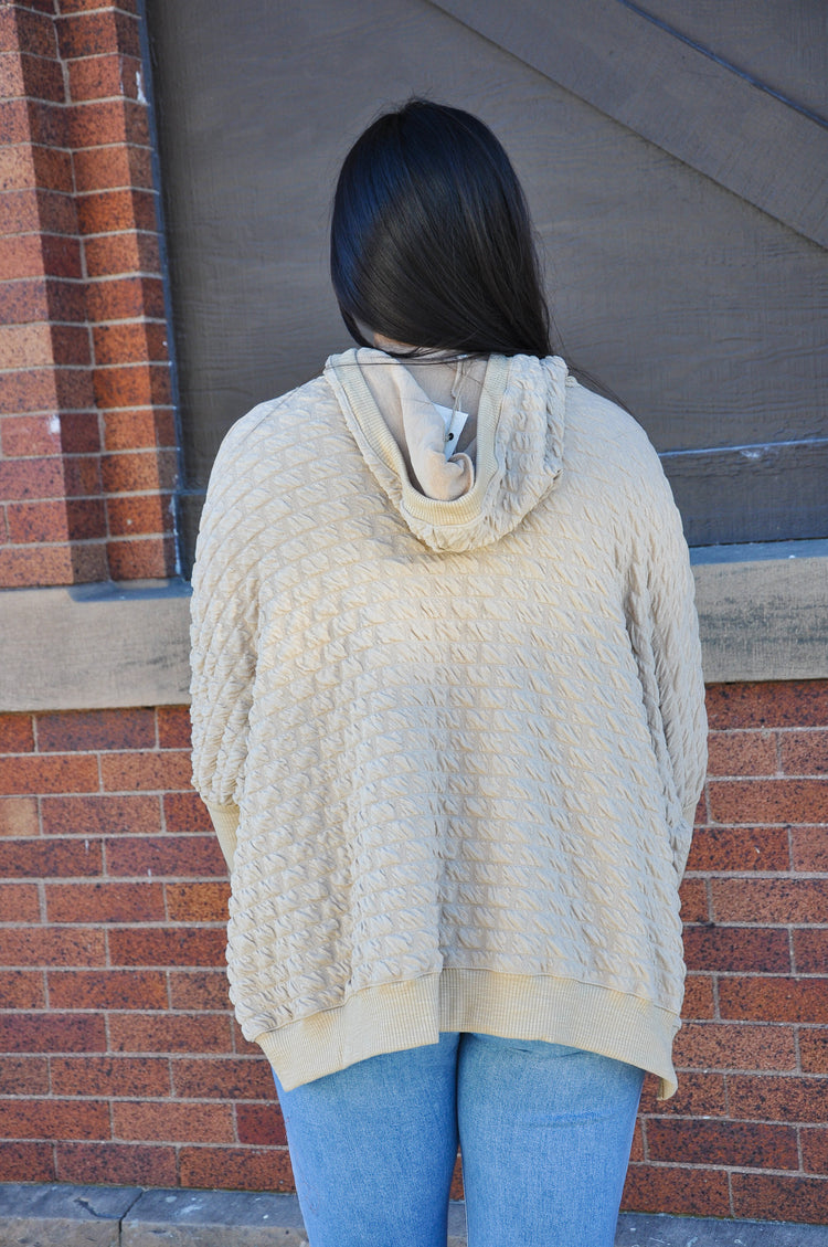 Puff Textured Hacci Knit Hoodie