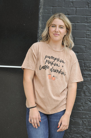 Pumpkin Pickin' Latte Drinkin' Tee