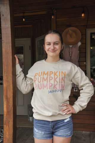 Pumpkin Season Repeating Graphic Crewneck