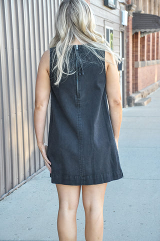 Quiet Muse Back Zip Mini Dress