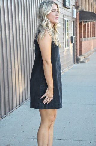 Quiet Muse Back Zip Mini Dress