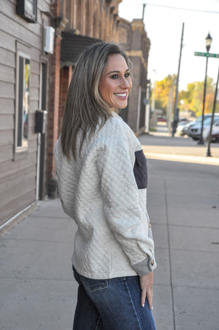 Quilted Colorblock Shacket