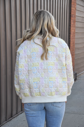 Quilted Pastel Patchwork Pullover